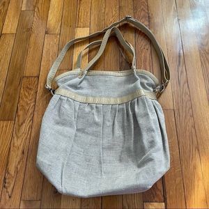 Marchionni made in Italy Canvas and Leather Tote